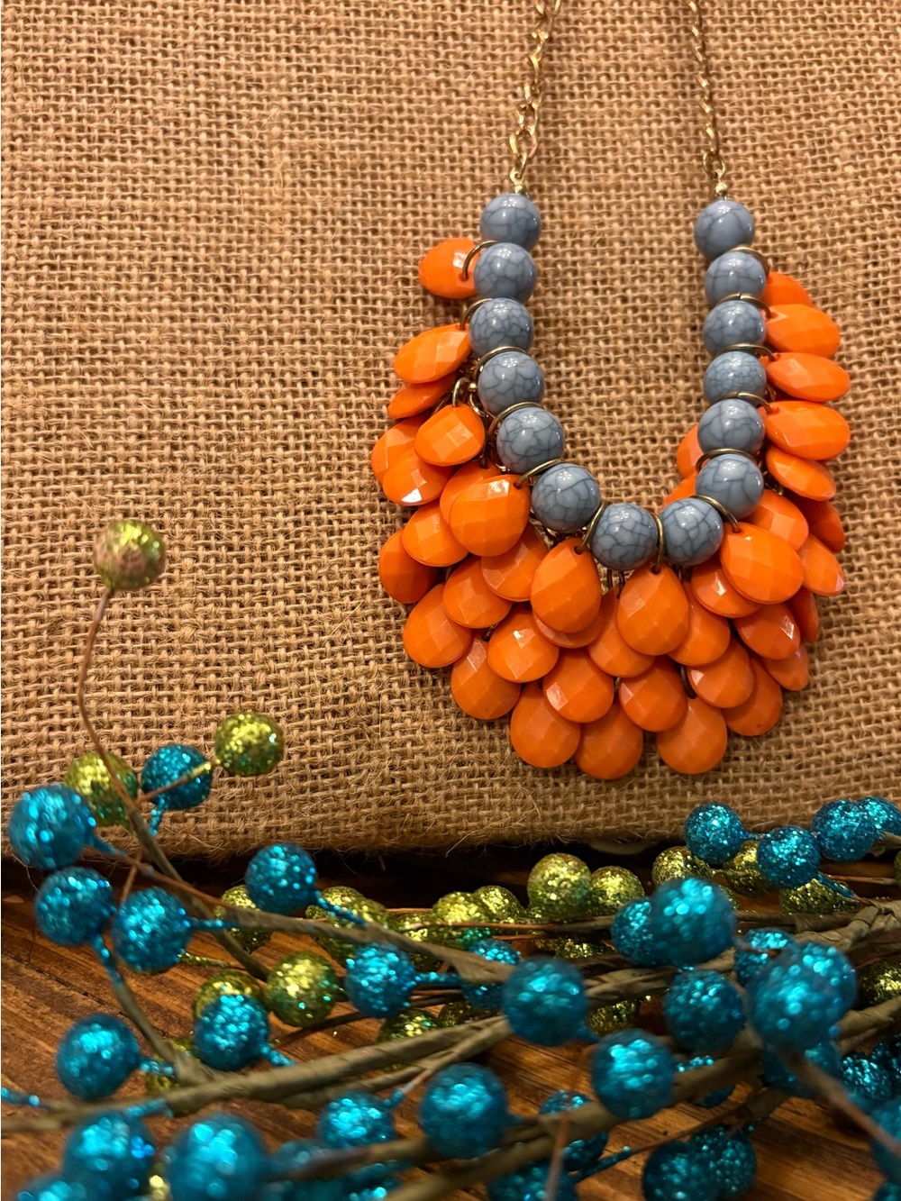 Boho style beaded statement bracelet